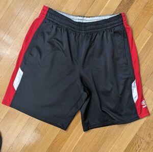 Umbro Black/Red/White Athletic Shorts. Size XL